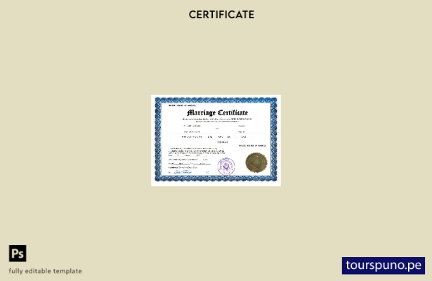 listo para imprimir certificado de matrimonio de EE.UU. UU. Plantilla de plantil